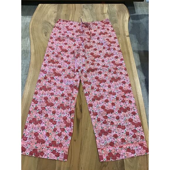 Garnet Hill Pajama Set Womens Sz Medium Floral 100% Cotton Tops Pants New no Tag - Picture 6 of 10